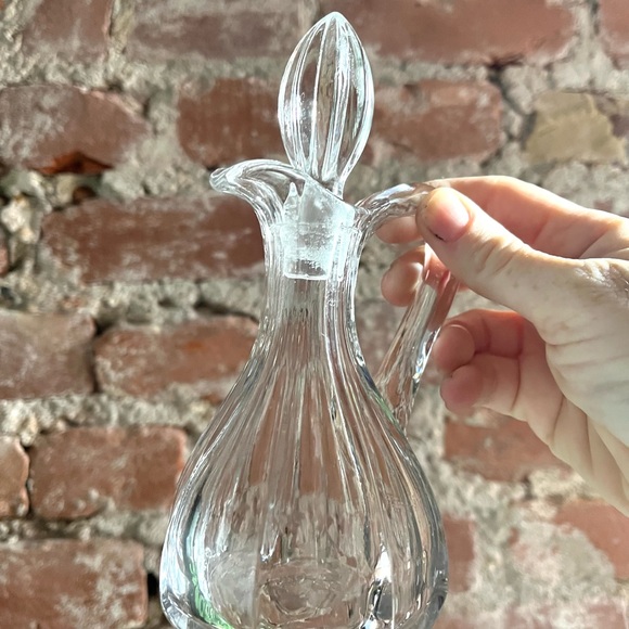 Vintage Kitchen Vintage Crystal Vinaigrette Salad Dressing Holder